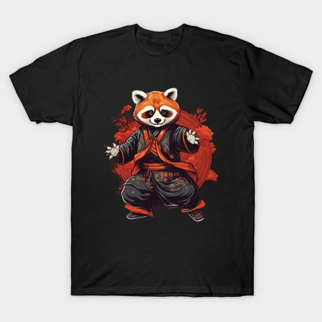Kung Fu Master Red Panda T-Shirt by origato